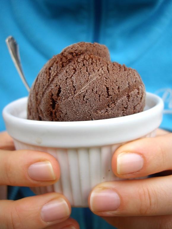 Sorbetto al cioccolato fondente vegano