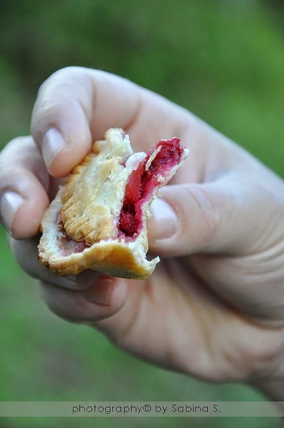 Mini apple pie con lamponi
