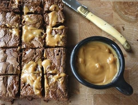 Brownies con dulce de leche