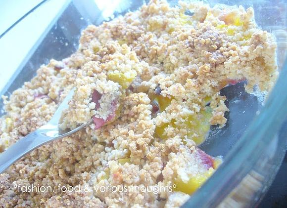 Crumble alle pesche