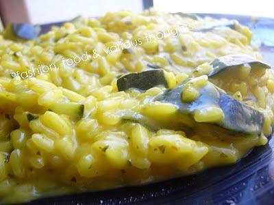 Risotto zafferano e zucchine