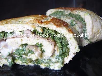 Rotolo di tacchino farcito con ricotta e spinaci