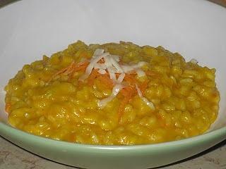 Risotto con carote e pecorino senza latte
