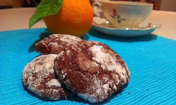 Chocolate crinkle all'arancia
