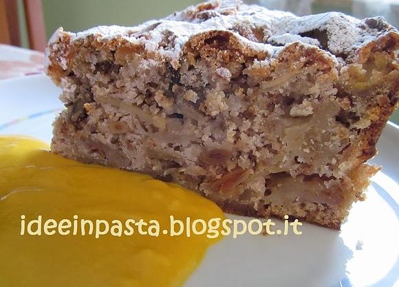 Torta di mele e noci senza uova