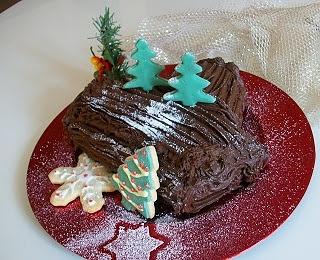 Tronchetto di Natale con crema al cacao