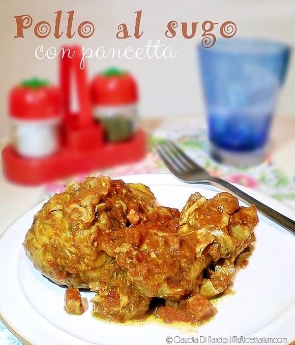 Pollo al sugo con pancetta