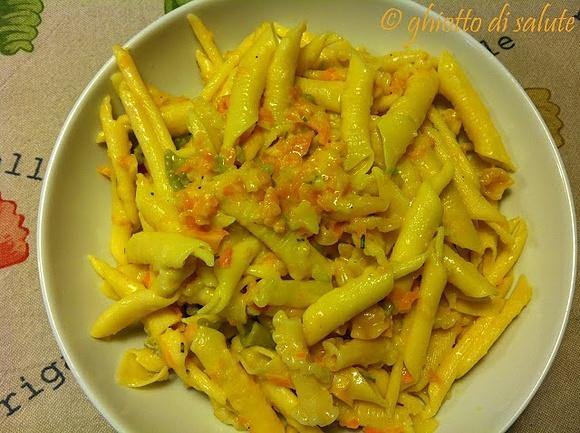 Garganelli con zucca gorgonzola e rosmarino