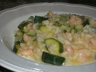 Risotto zucchine e gamberetti