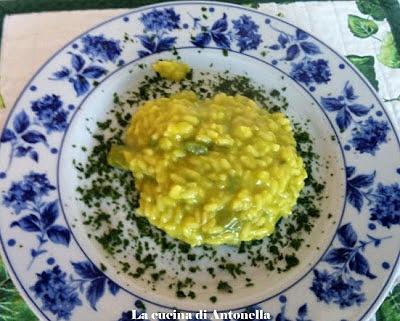 Risotto agli asparagi verdi e zafferano