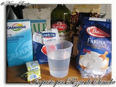 Impasto con farina di semola di grano duro