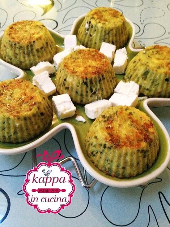 Sformatini di zucchine con feta e menta ricetta estiva