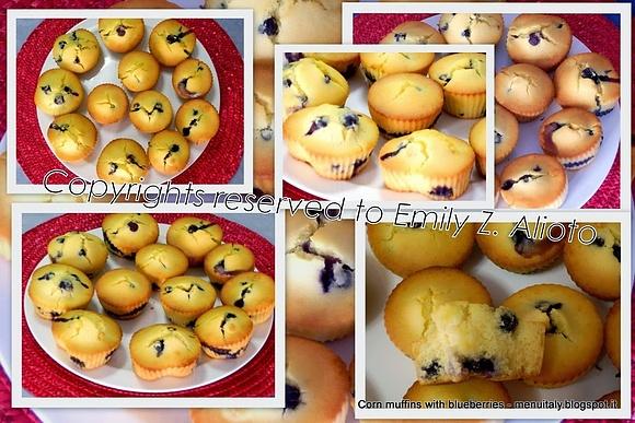 Muffins di mais e mirtilli light e croccanti