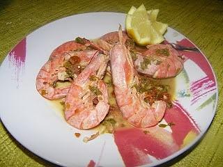 Gamberoni in casseruola
