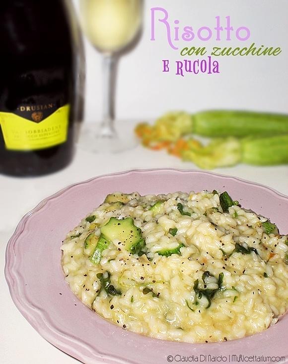 Risotto con zucchine e rucola
