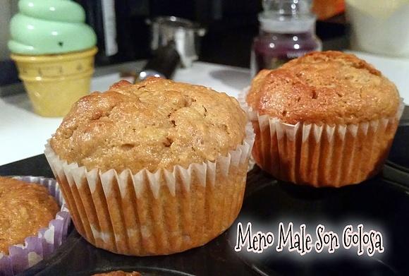 Muffin leggero con banane e yogurt magro