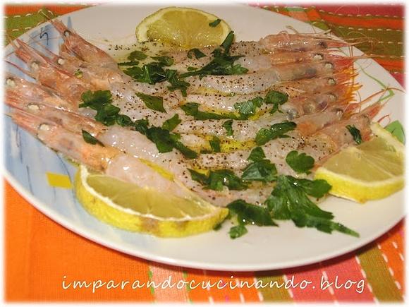 Gambero a crudo marinato