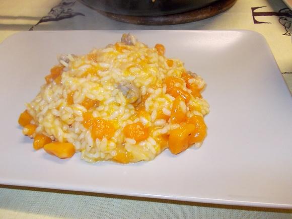 Risotto alla zucca e salsiccia