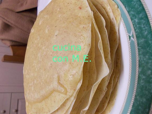 Crepes integrali salate con farina integrale