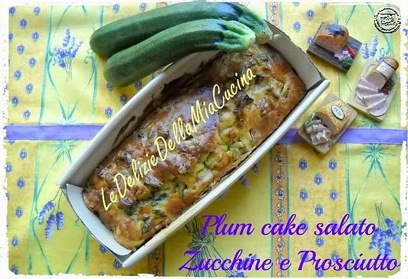 Salato plum cake con zucchine e prosciutto