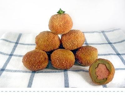 Olive Ascolane ripiene di carne o prosciutto cotto