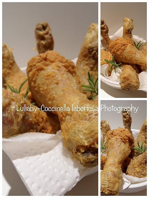 Cosce di pollo fritte