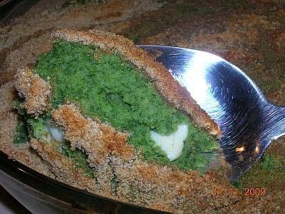Formato di patate e spinaci