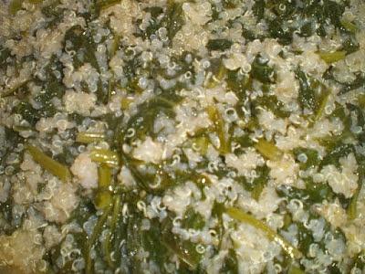 Quinoa con cime di rapa