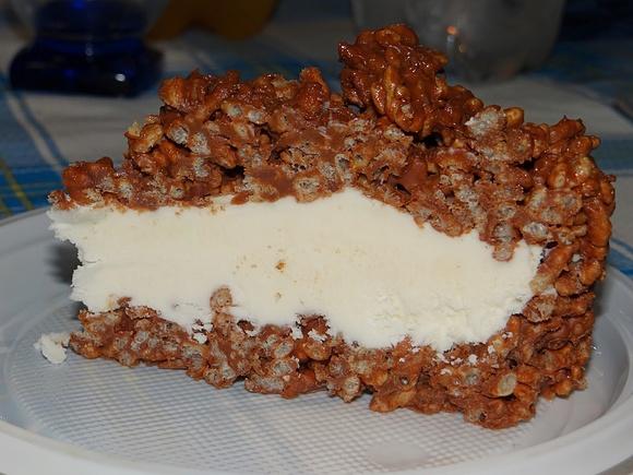 Cheesecake con riso soffiato e Nutella senza cottura