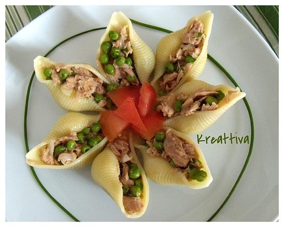 Conchiglioni con tonno e piselli