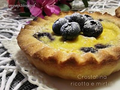 Crostata di ricotta e mirtilli