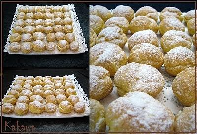 Bignè ripieni di crema chantilly al limone