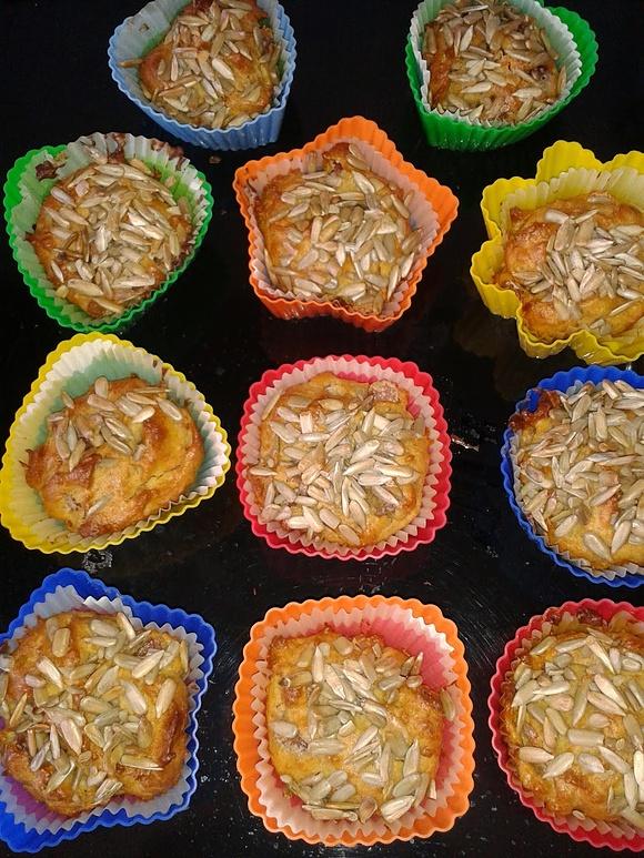 Muffin di ceci e semi di girasole senza uova e senza lattosio