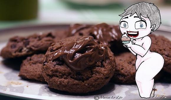 Biscotti al cacao con gocce di cioccolato