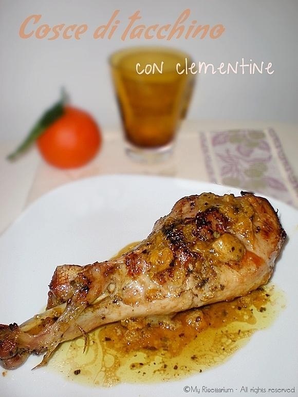 Cosce di tacchino con clementine
