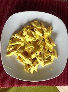 Penne integrali con ricotta e zafferano