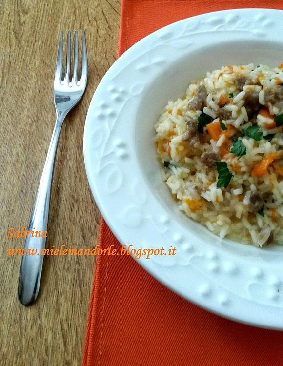 Risotto alla zucca con salsiccia