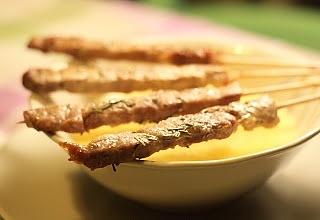 Arrosticini in crema d'arancia
