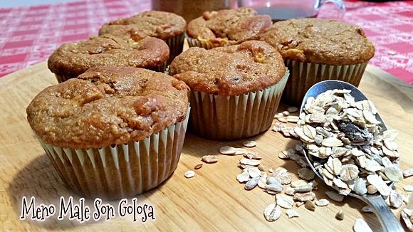 Muffin integrali con farina di segale e crusca di avena