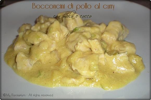 Pollo con curry, mele e cocco