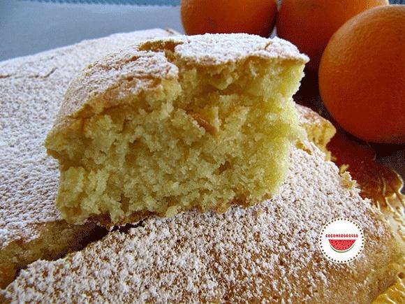 Torta all'arancia senza uova, burro e latte