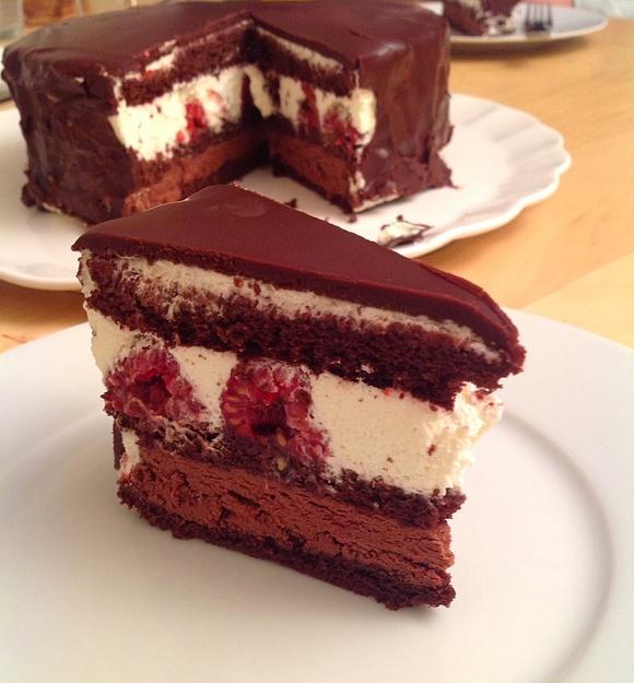 Torta lamponi e cioccolato di Alice Medrich