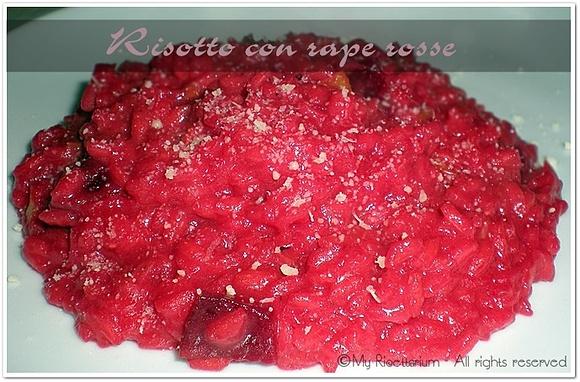 Risotto con rape rosse e formaggio di capra