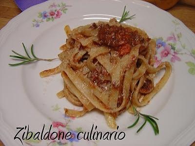 Tagliatelle al ragù di cinghiale
