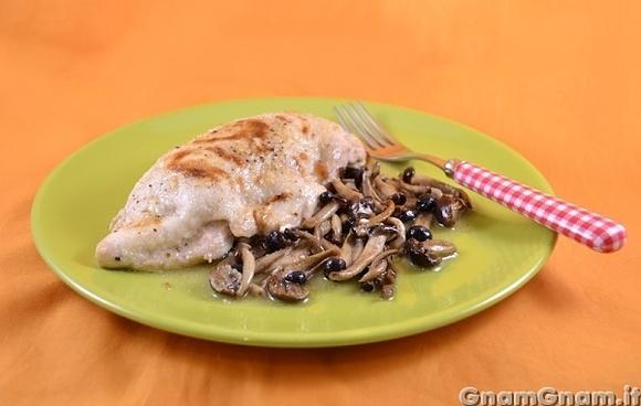 Petto di pollo farcito ai funghi