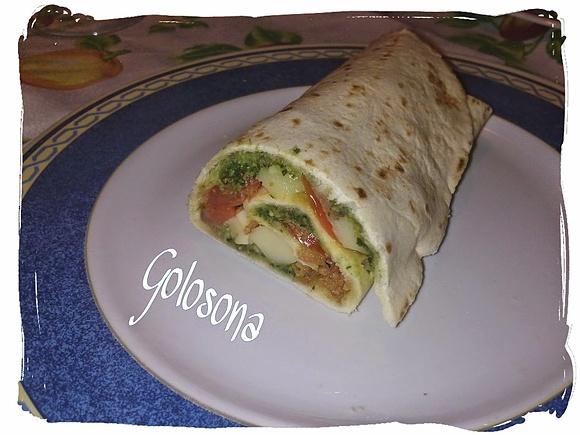 Piadina con pesto di rucola