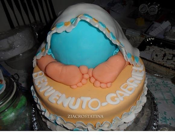 Torta culetto decorata per neonato
