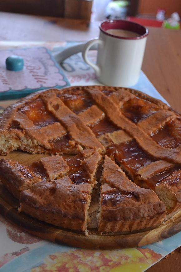 Crostata di frolla all yogurt con marmellata di albicocche