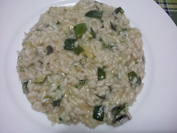 Risotto zucchine e melanzane