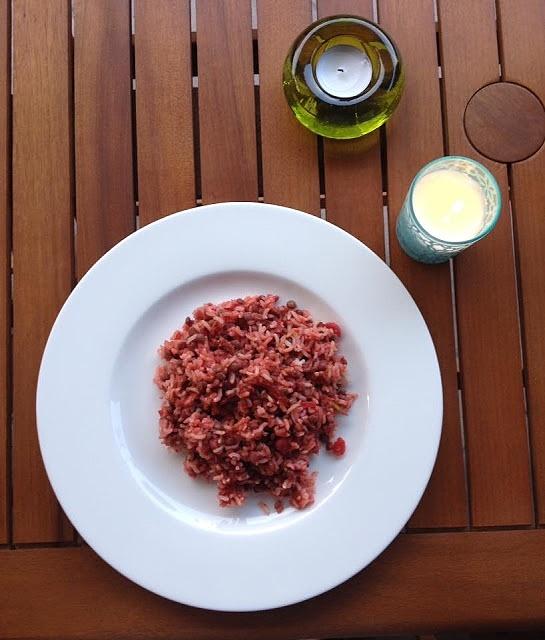 Riso basmati integrale con ragù di lenticchie rosse